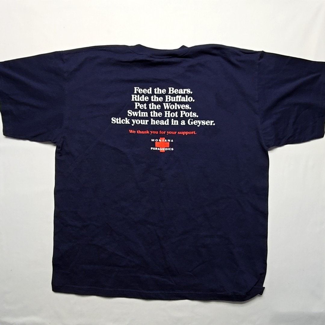 Other Vintage Montana Paramedics First Responder Blue Xxl Tee Hoodie, Sweatshirt | FlexRushtees.com
