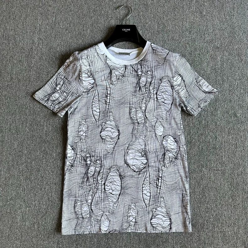 Dior Erosive Psychedelic Cobweb Short Sleeve T Shirt
