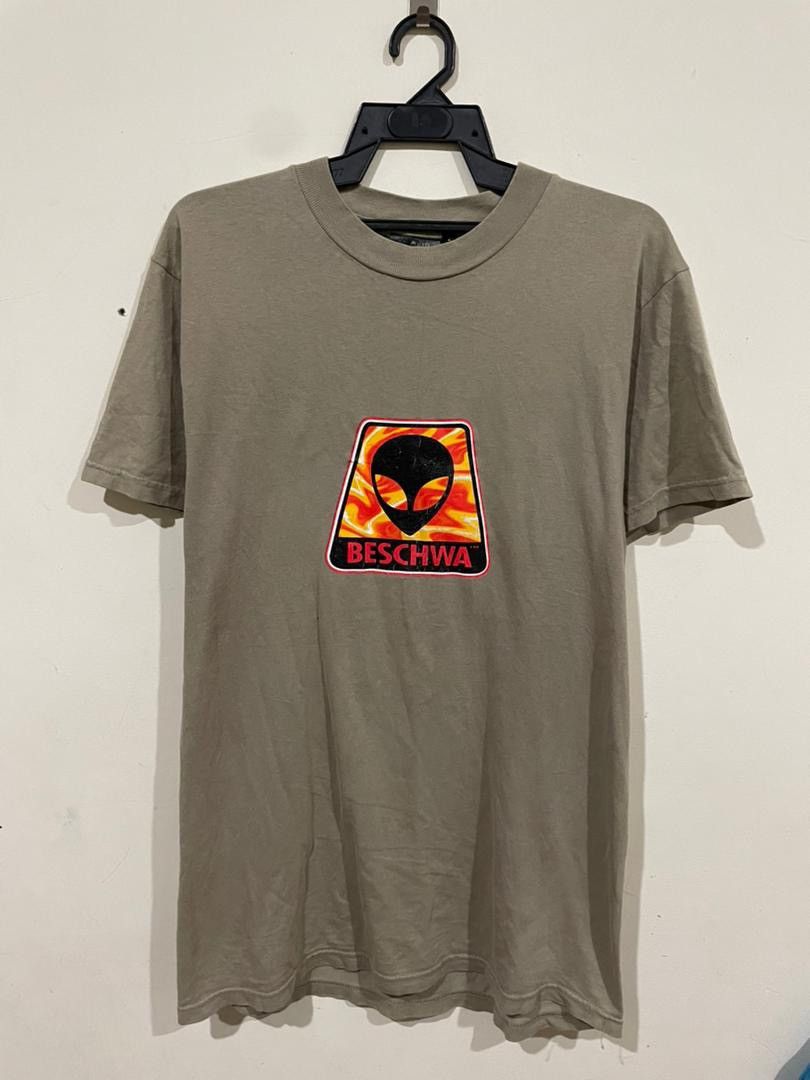 Rare Vintage Beshwa 90s Rare Print Logo Distressed Tee