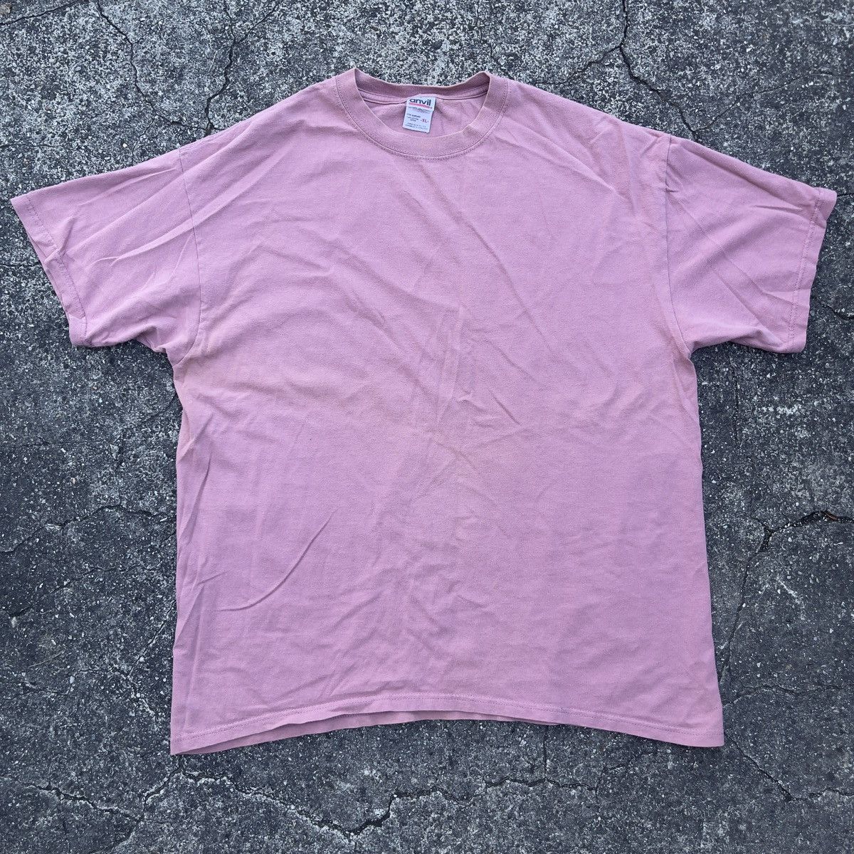 Vintage 90s Anvil Blank Salmon Shirt