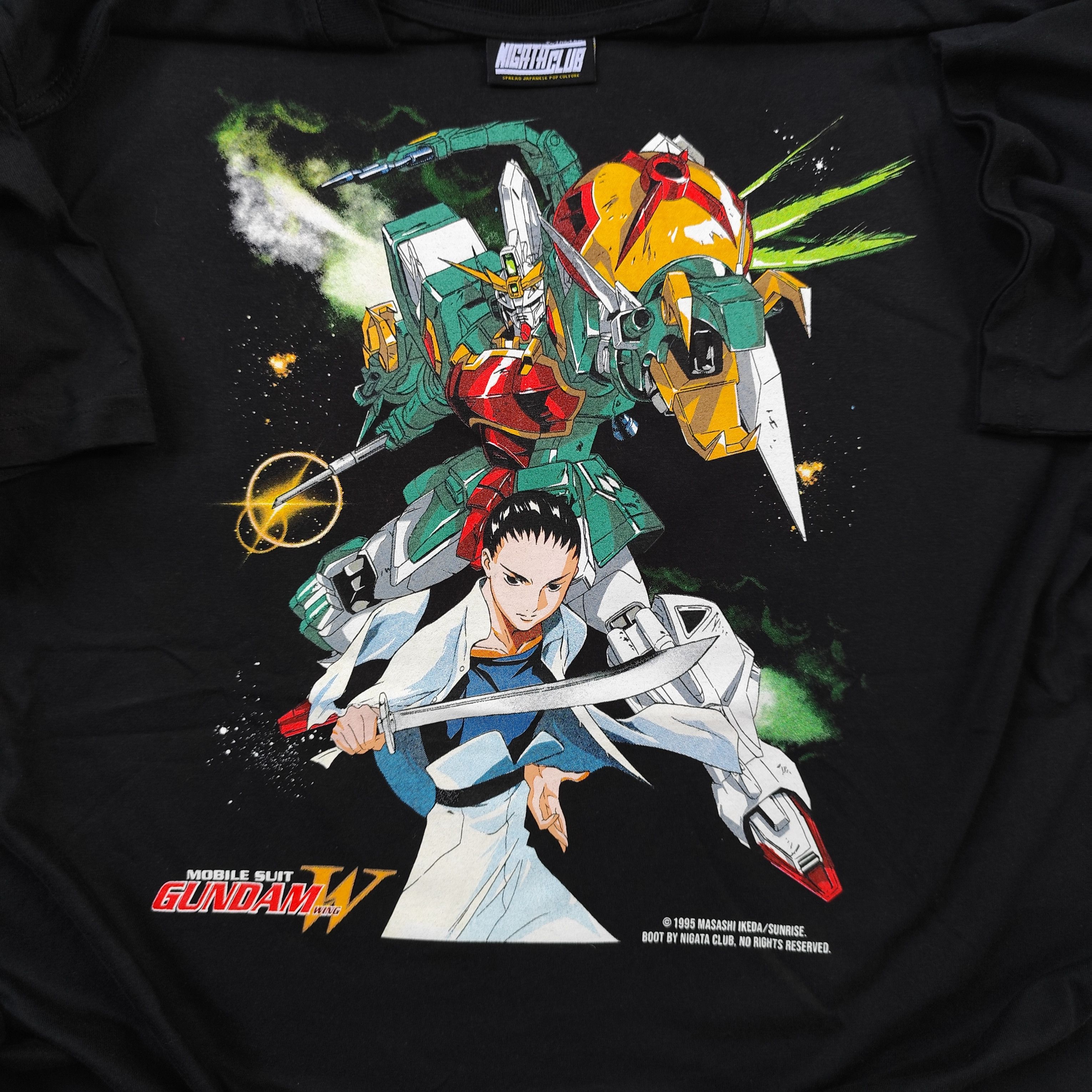 Vintage Anime Mobile Suit Gundam Wing Nataku Chang Wufei Rare Tee Hoodie, Sweatshirt | FlexRushtees.com