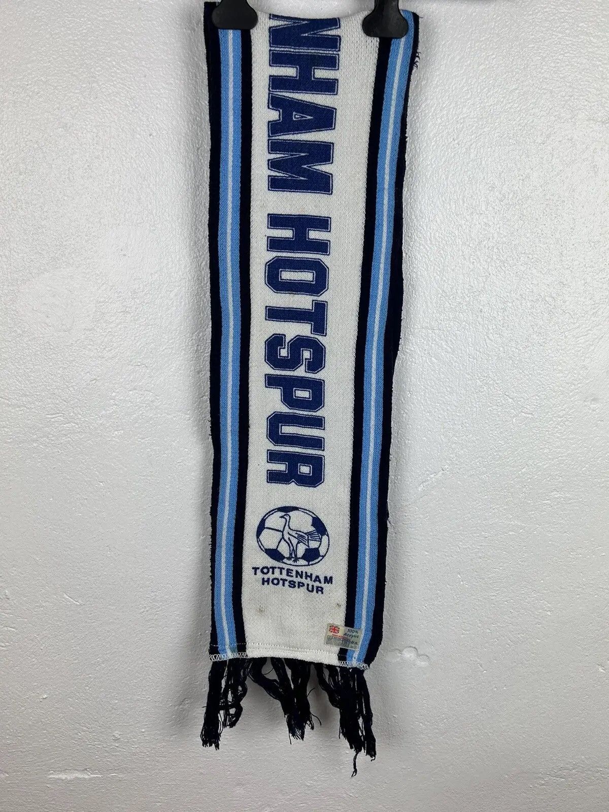 90s Vintage Tottenham Hotspur Spurs 100 Acrylic Scarf