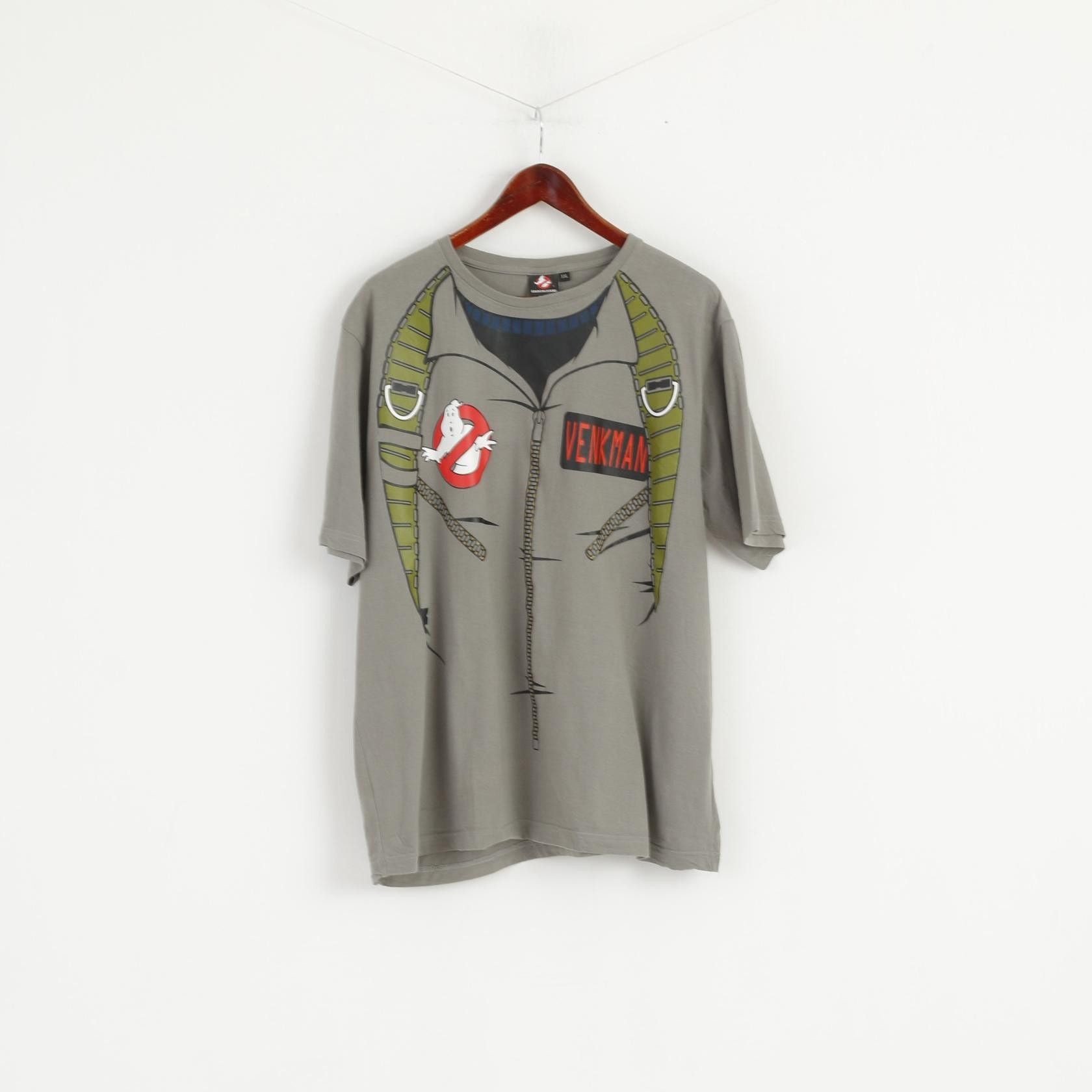 George Ghostbusters Men Xxl T Shirt Grey Cotton 6678