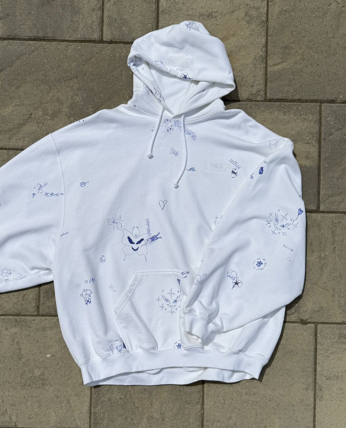Vetements Limited Edition Men S Terry Scribble Hoodie T-Shirts, Sweatshirt | FlexRushtees.com