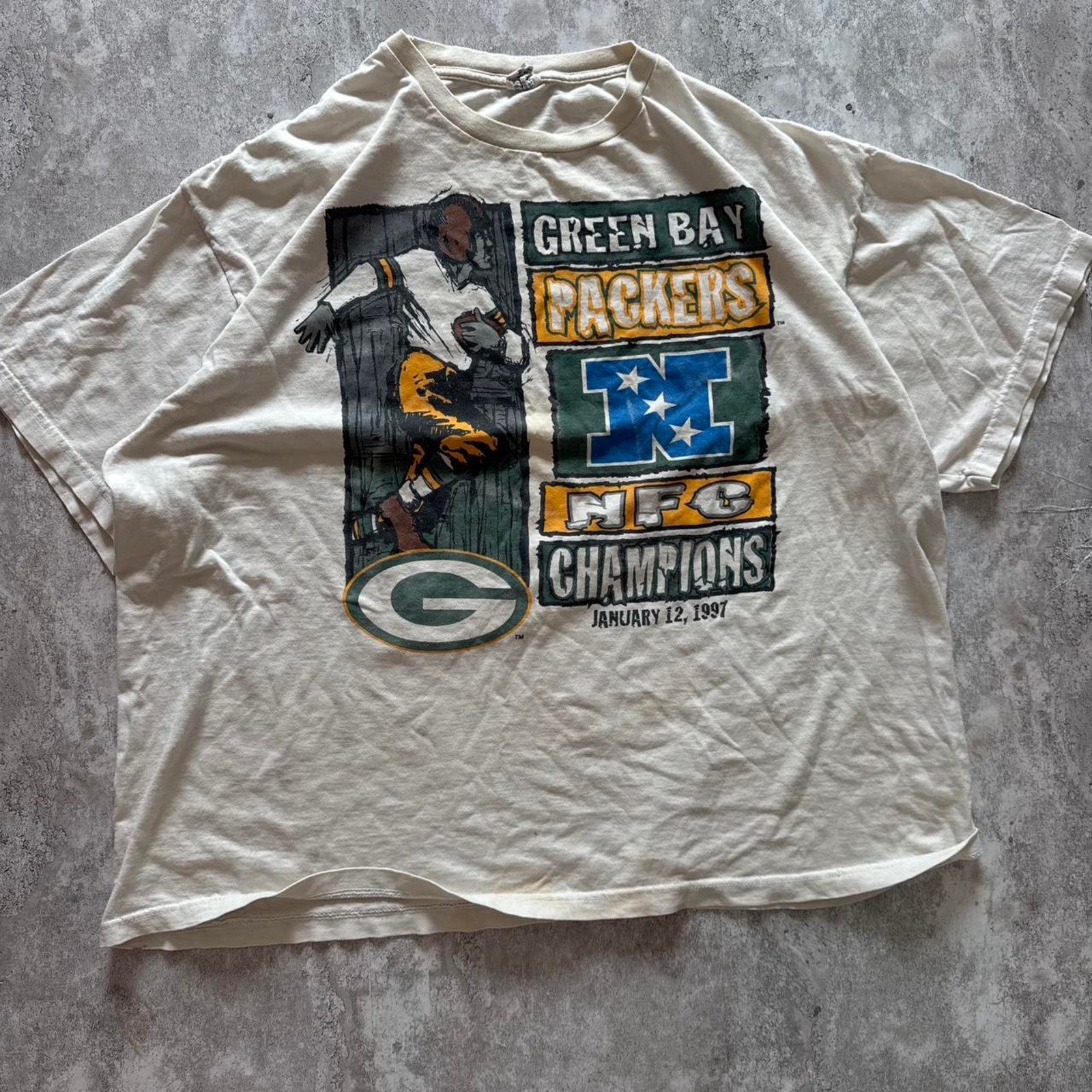 Vintage Starter Green Bay Packers 1997 T Shirt Size Xl