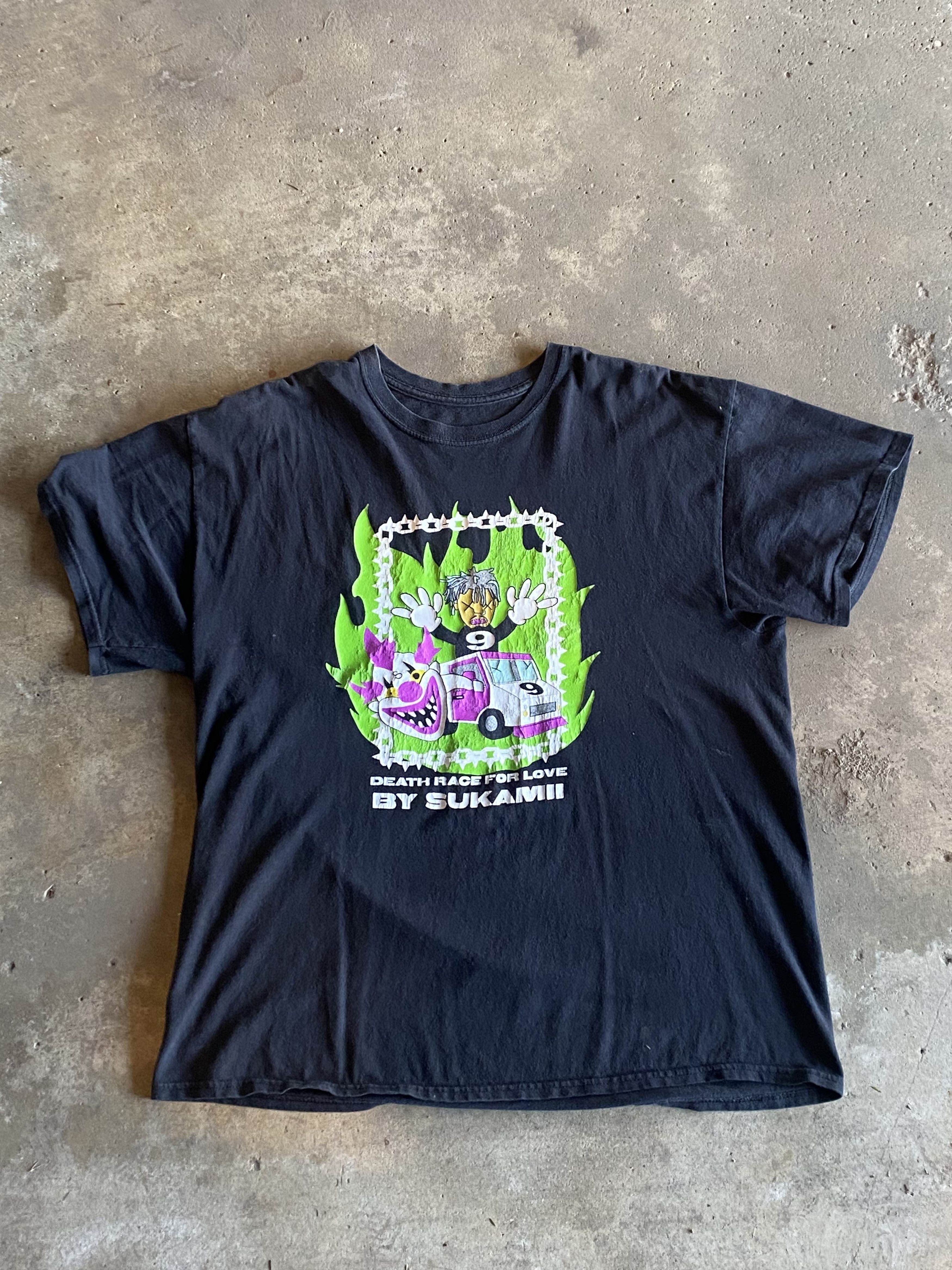 Juice Wrld Sukamii Death Race For Love Black Tee Hoodie, Sweatshirt | FlexRushtees.com