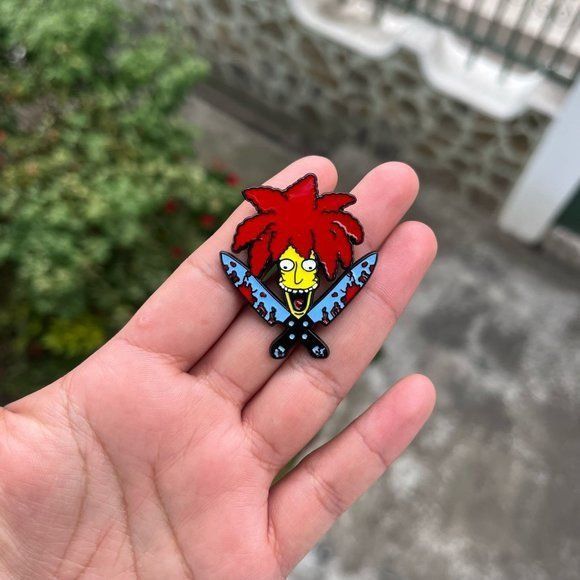 Other The Simpsons Sideshow Bob Halloween Knife Enamel Pin Brooch