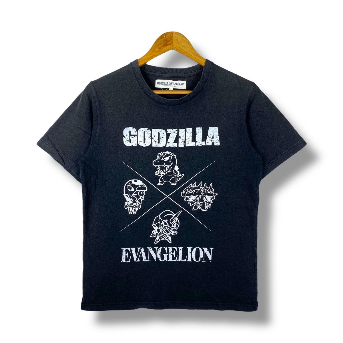 Japanese Brand Godzilla X Evangelion Anime Movie Graphic Tee Shirt Hoodie, Sweatshirt | FlexRushtees.com