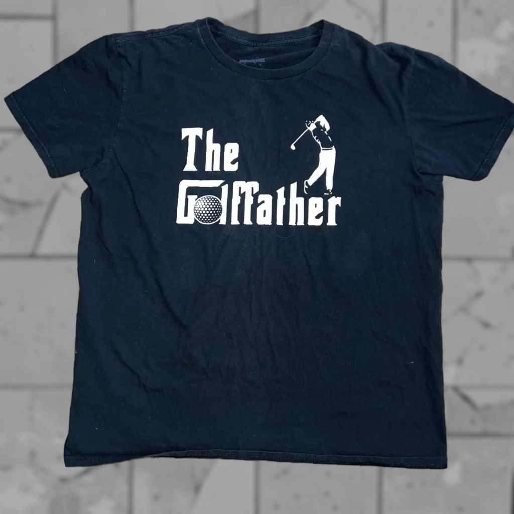 Vintage Panoware The Golffather Black T Shirt Mens L