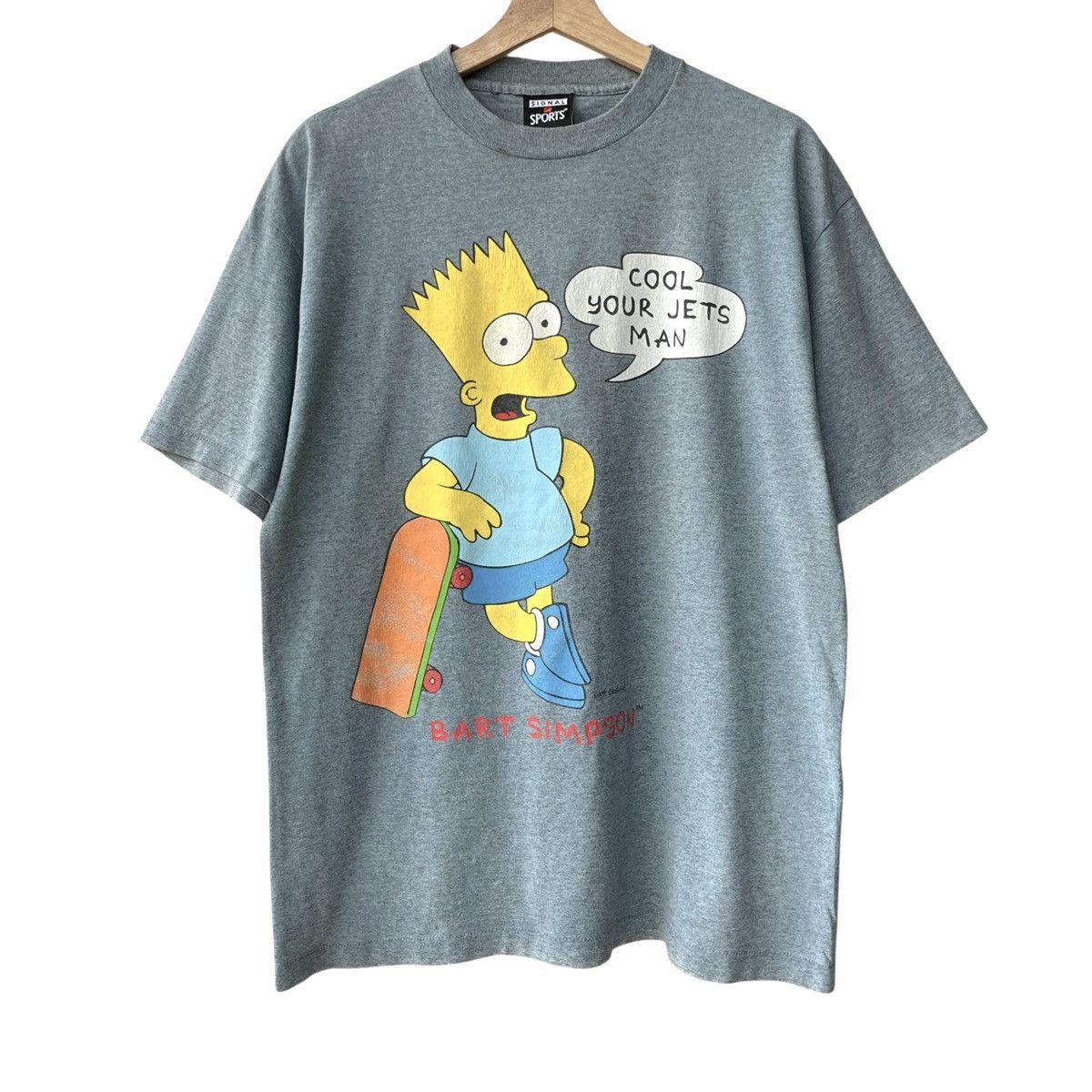 The Simpsons Bart Simpson Cool Your Jets Vintage 1990s Signal Cartoon Tee Hoodie, Sweatshirt | FlexRushtees.com