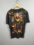 Band Tees M Vintage Y2k Spiral 666 Skeleton Tee Rock Hoodie, Sweatshirt | FlexRushtees.com