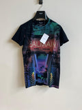Balmain Tropical Logo Tee In Black Color