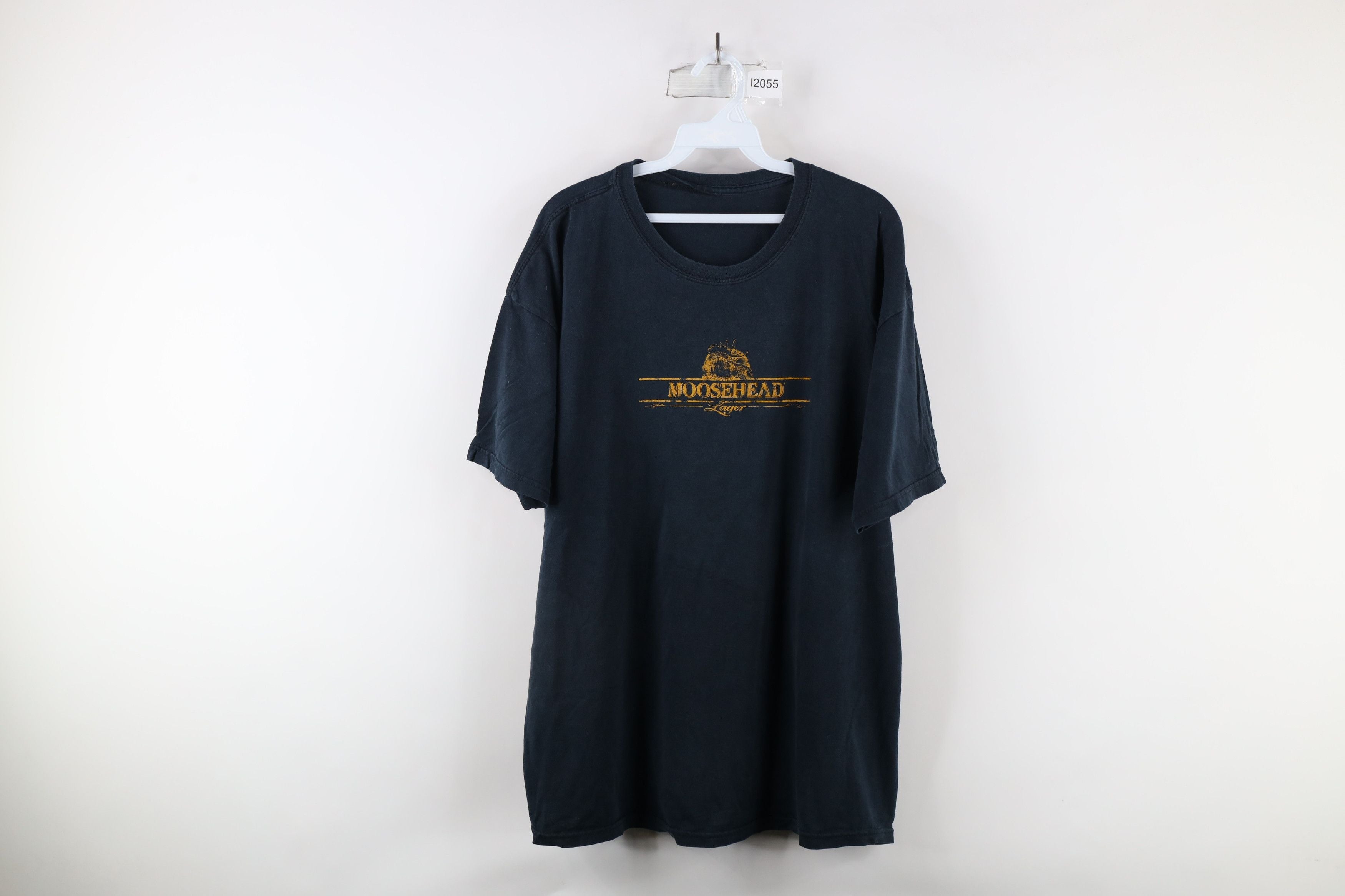 Vintage Spell Out Moosehead Lager Beer T Shirt Black Cotton Hoodie, Sweatshirt | FlexRushtees.com