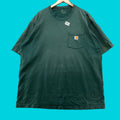 Vintage Carhartt Pocket Shirt Mens Xlt Tall Green Sun Faded Workwear 27x32 5 Hoodie, Sweatshirt | FlexRushtees.com
