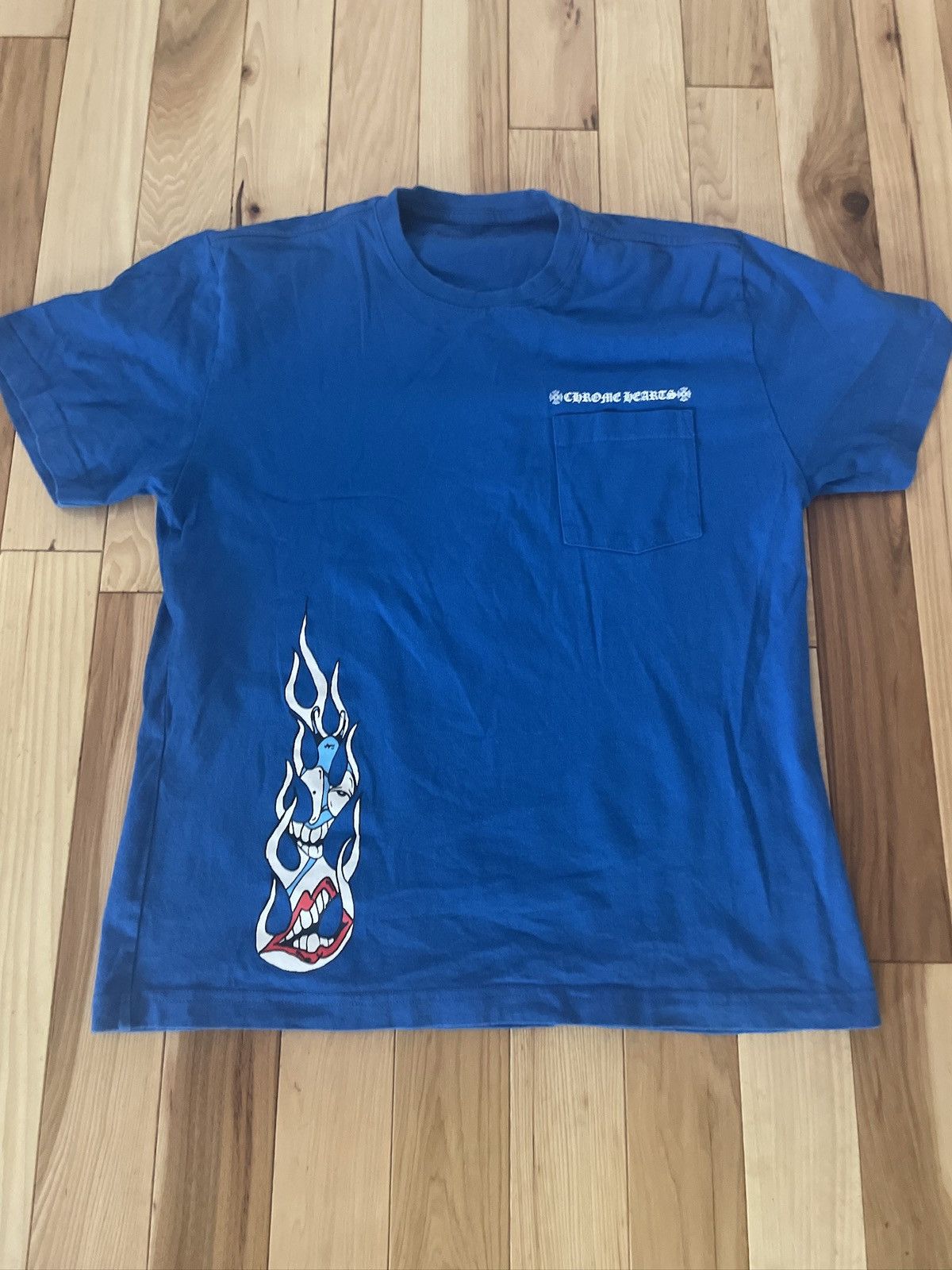 Hearts Chrome Hearts Matty Boy Space T Shirt Blue