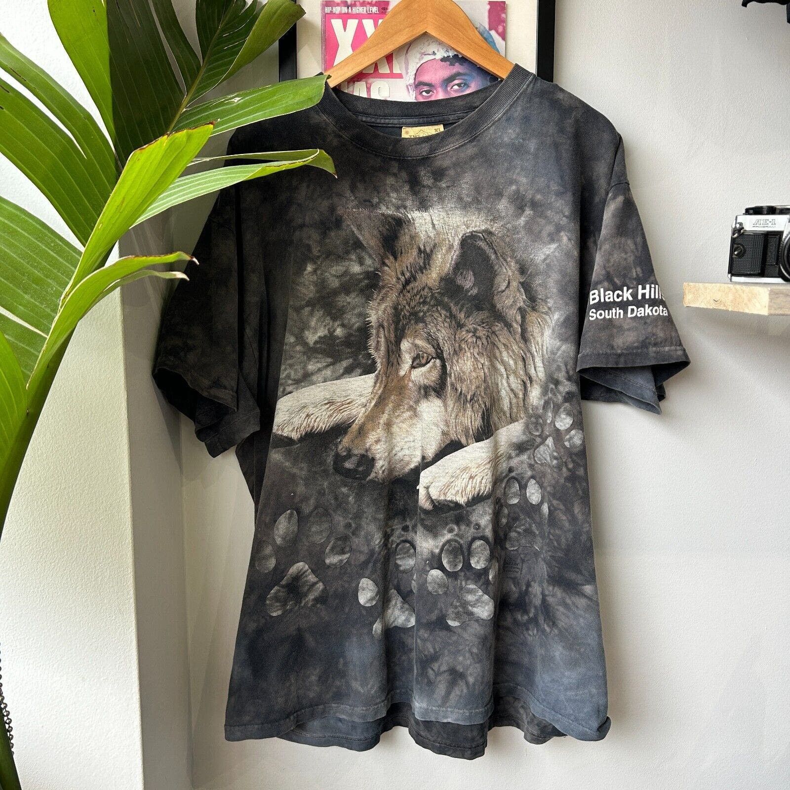 The Mountain Vintage Wolf South Dakota Tye Dye The Mountain T Shirt Xl