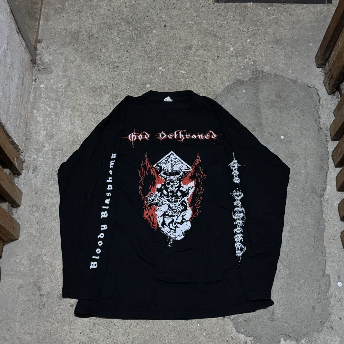 Vintage Dethrone 90s European Blasphemy 1999 T-Shirts, Hoodie, Sweatshirt | FlexRushtees.com