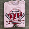 Vintage 1987 Minnesota Twins World Series Champions Tee Xl