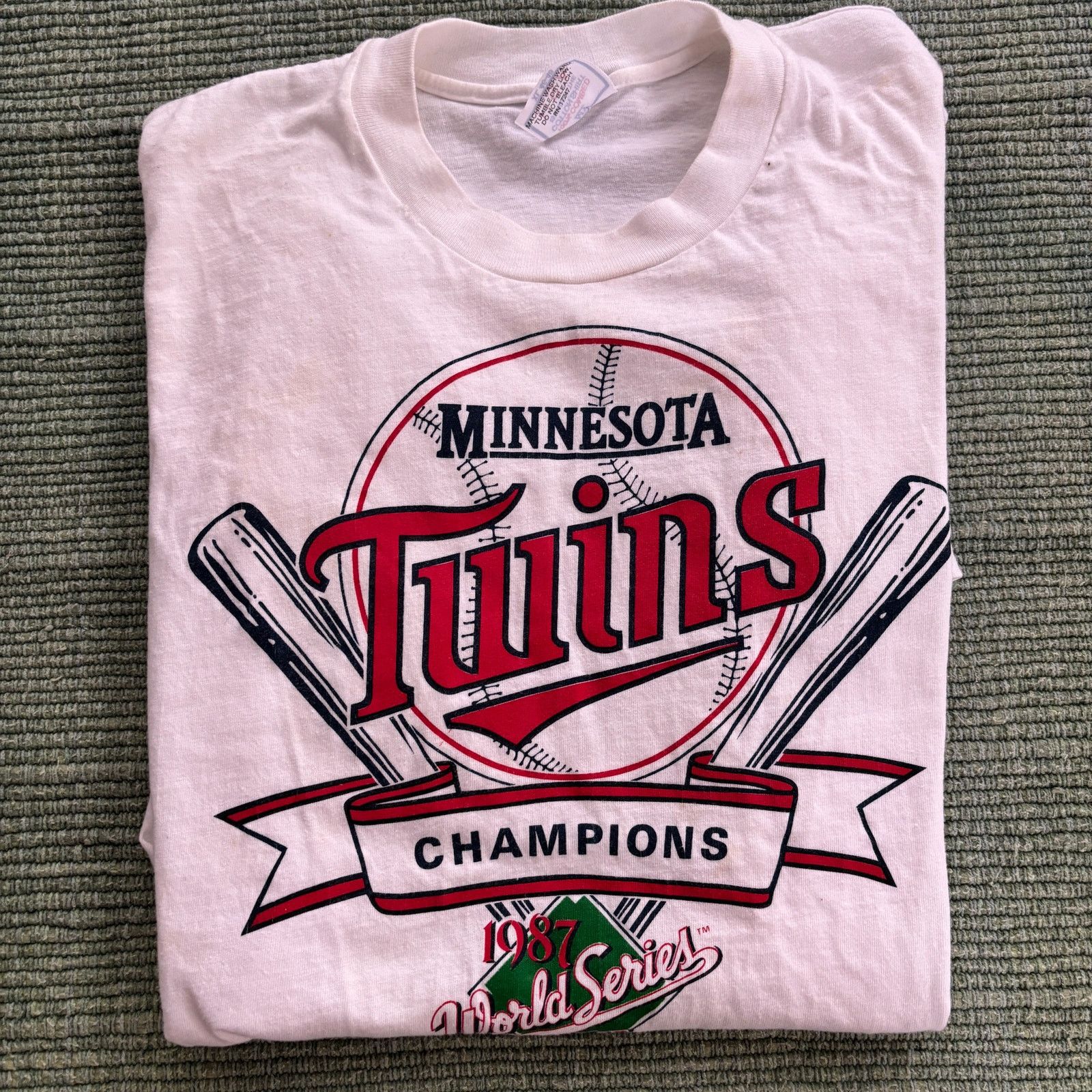 Vintage 1987 Minnesota Twins World Series Champions Tee Xl