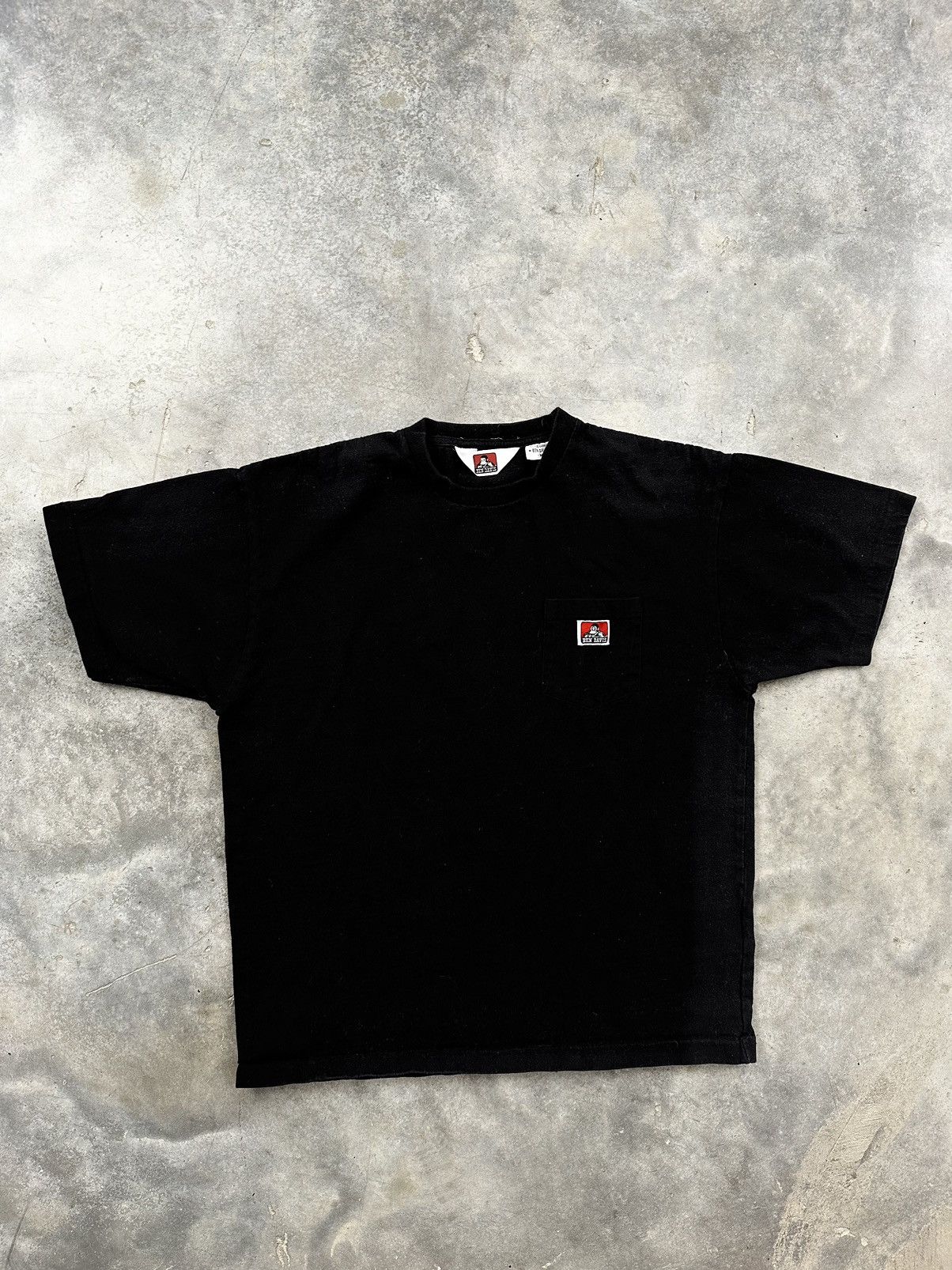 Davis Ben Davis Black Retro Pocket Logo Tee Sz Medium