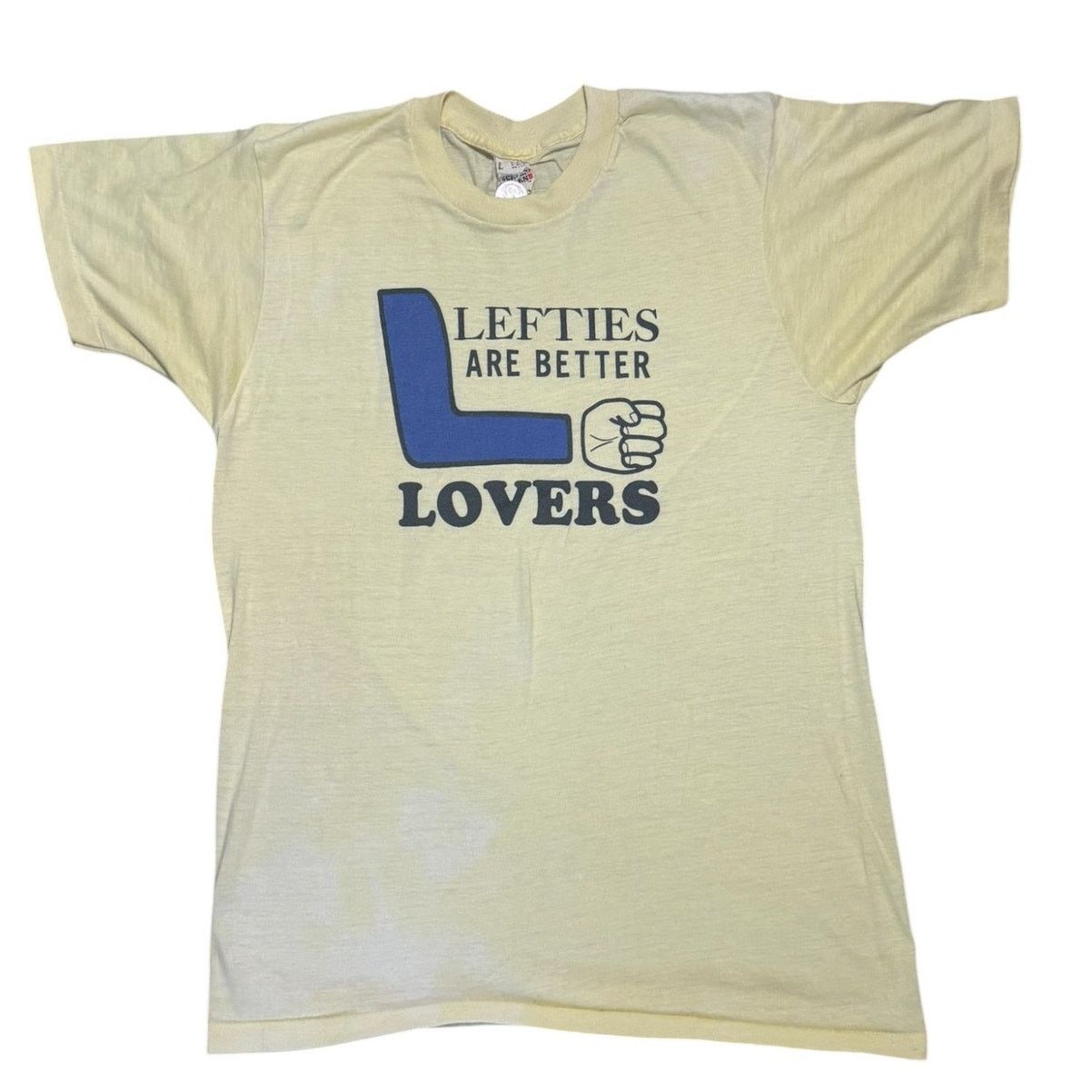 Vintage 80s Lefties Are Better Lovers Tee Screen Stars Rare