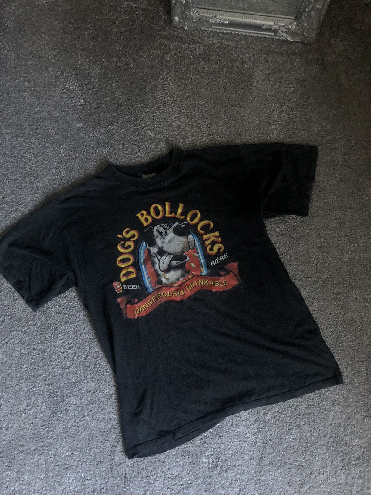 Vintage Dog S Bollocks Beer Washed Tee Hoodie, Sweatshirt | FlexRushtees.com