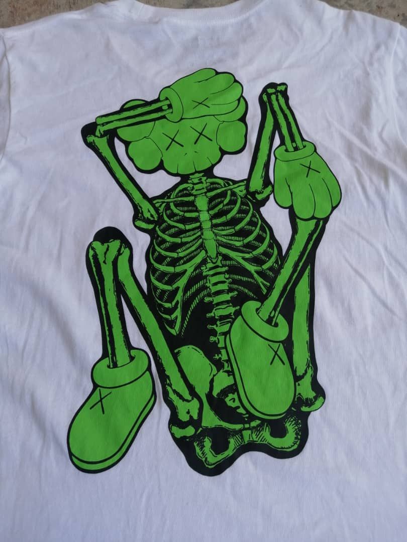 Uniqlo Kaws Skeleton Tshirt Rare Design Hoodie, Sweatshirt | FlexRushtees.com