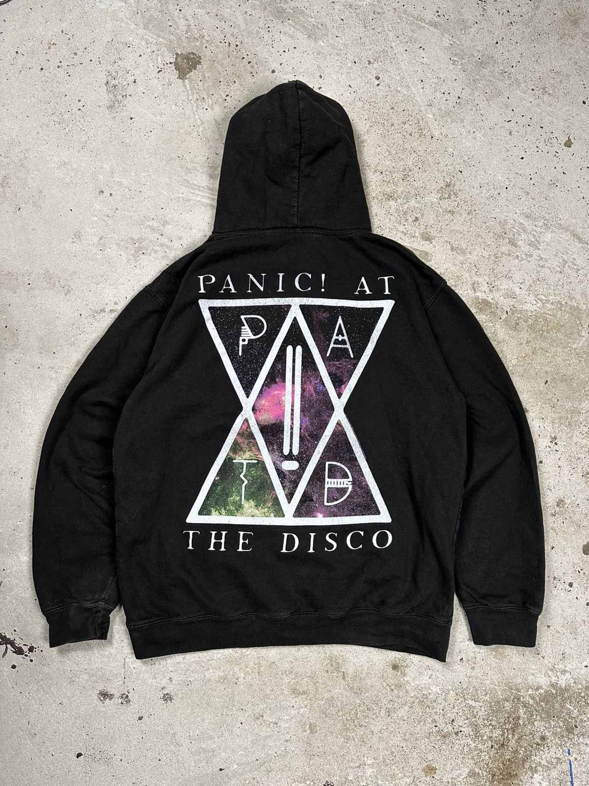 Band Tees Vintage Panic At The Disco Black Tour Band Hoodie 2015 Sweatshirt | FlexRushtees.com