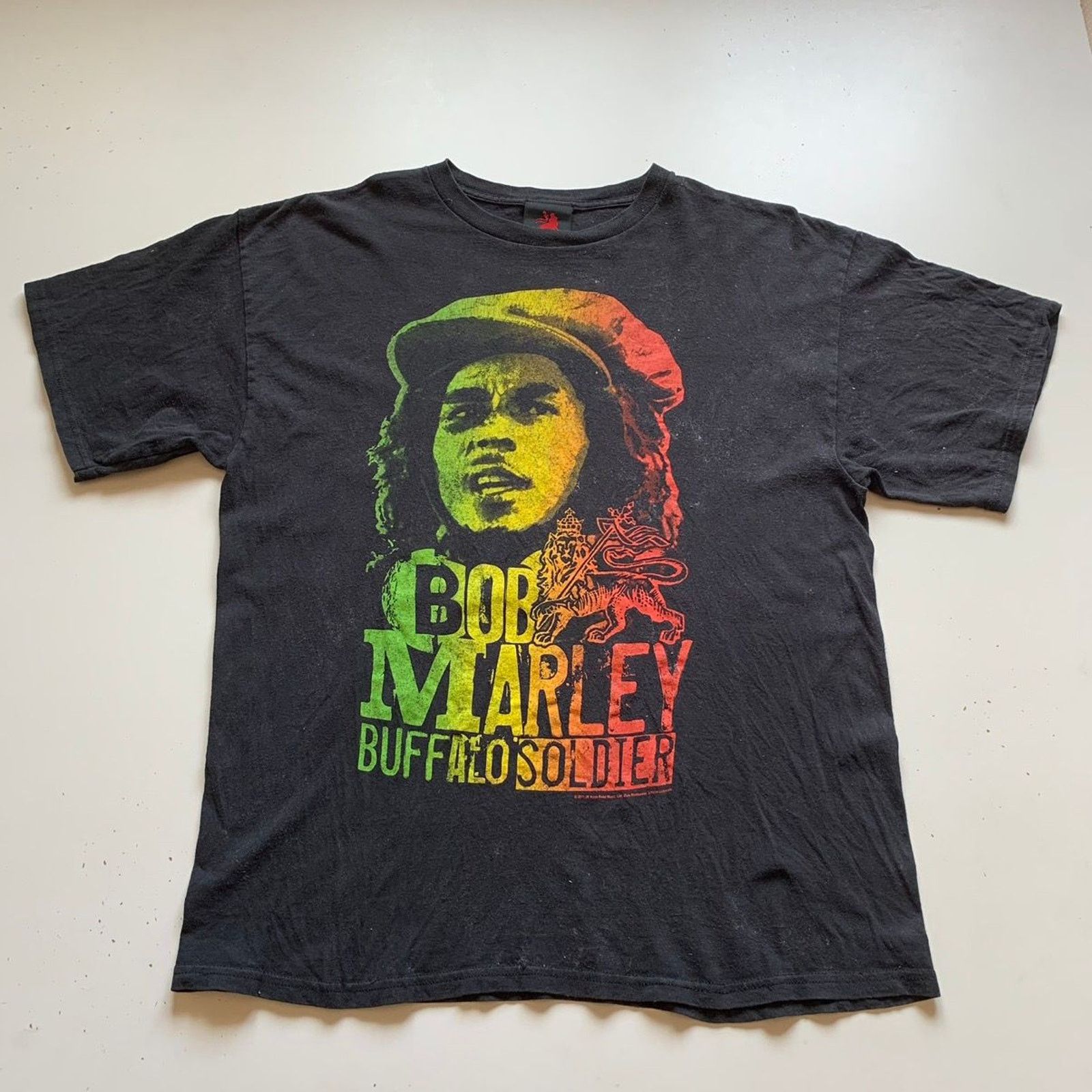 Bob Marley X Vintage Vintage Y2k Bob Marley Buffalo Soldier Shirt Xl Faded Black Hoodie, Sweatshirt | FlexRushtees.com