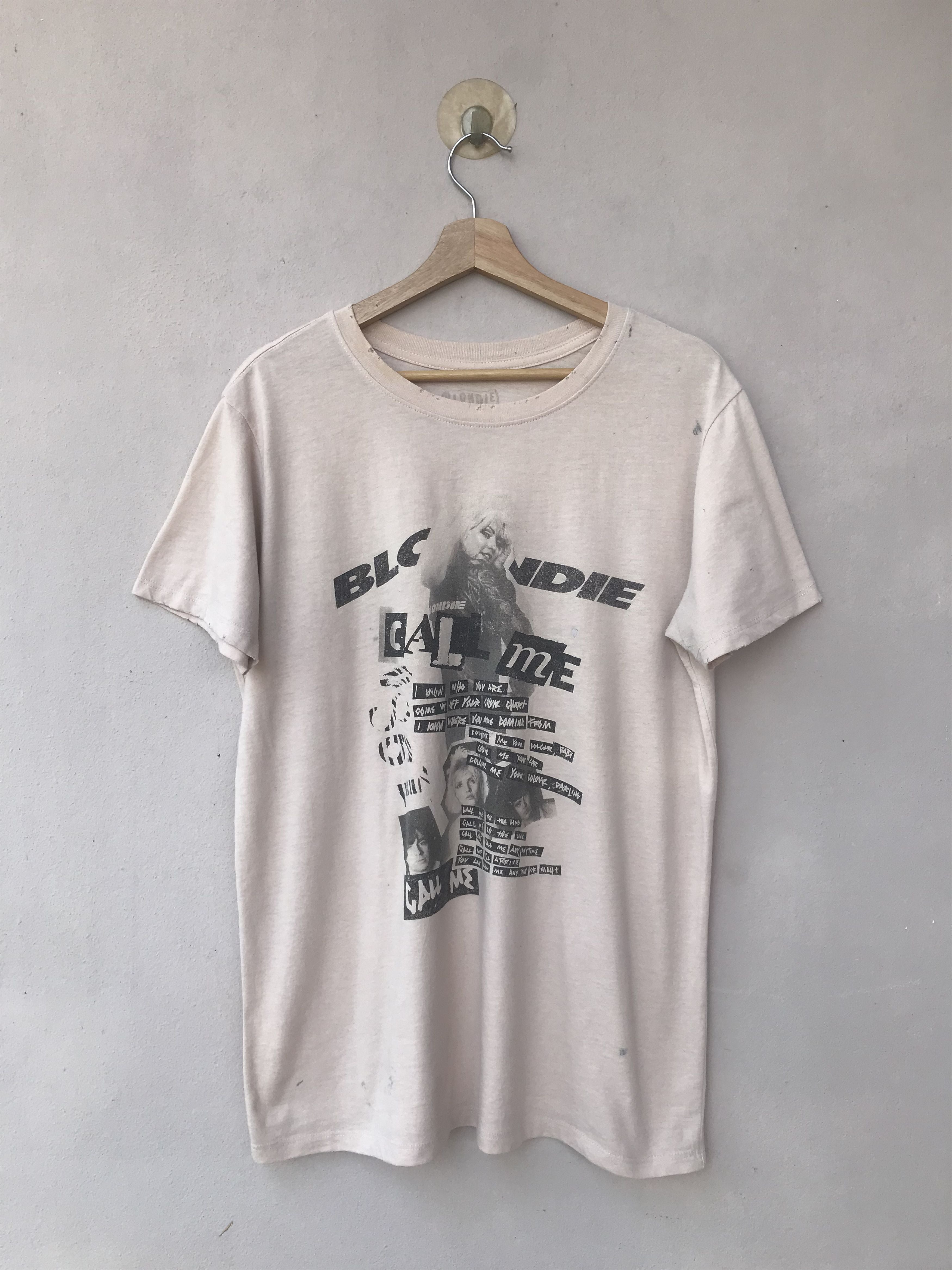 Band Tees Blondie Call Me Distressed Band Tee Hoodie, Sweatshirt | FlexRushtees.com