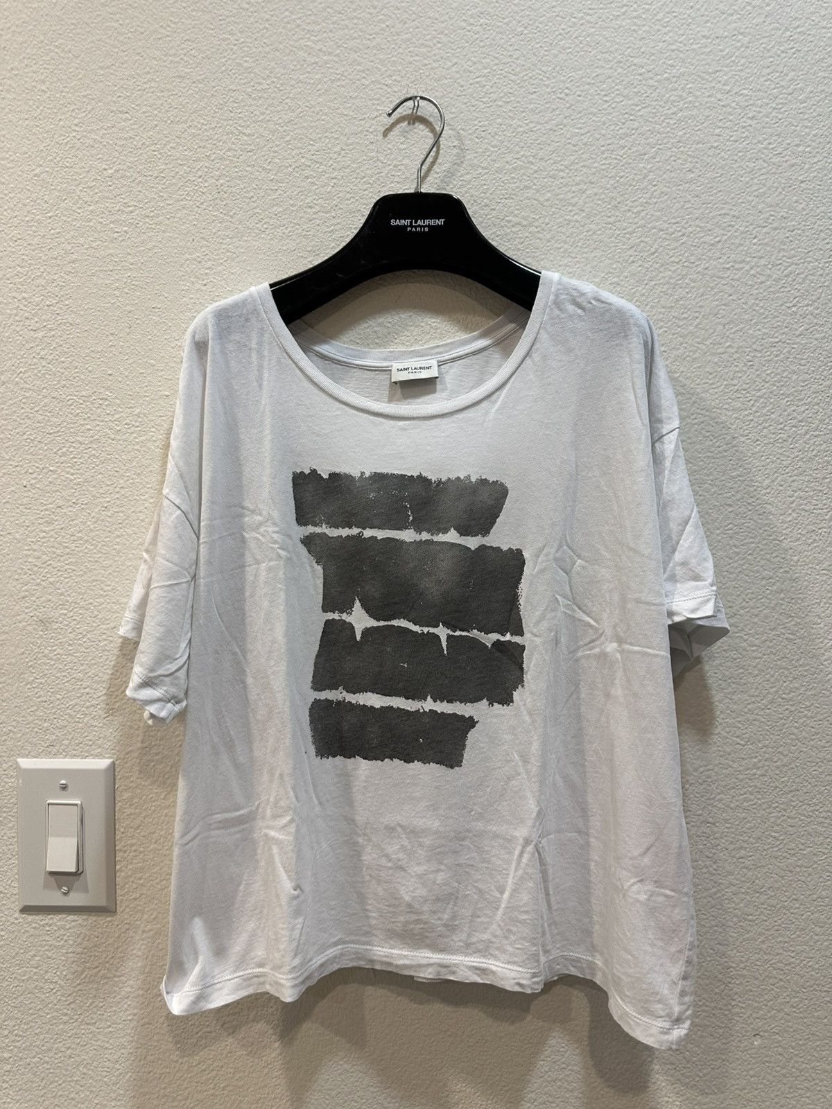 Saint Laurent Paris 2016 Block Letter Quote Tee L