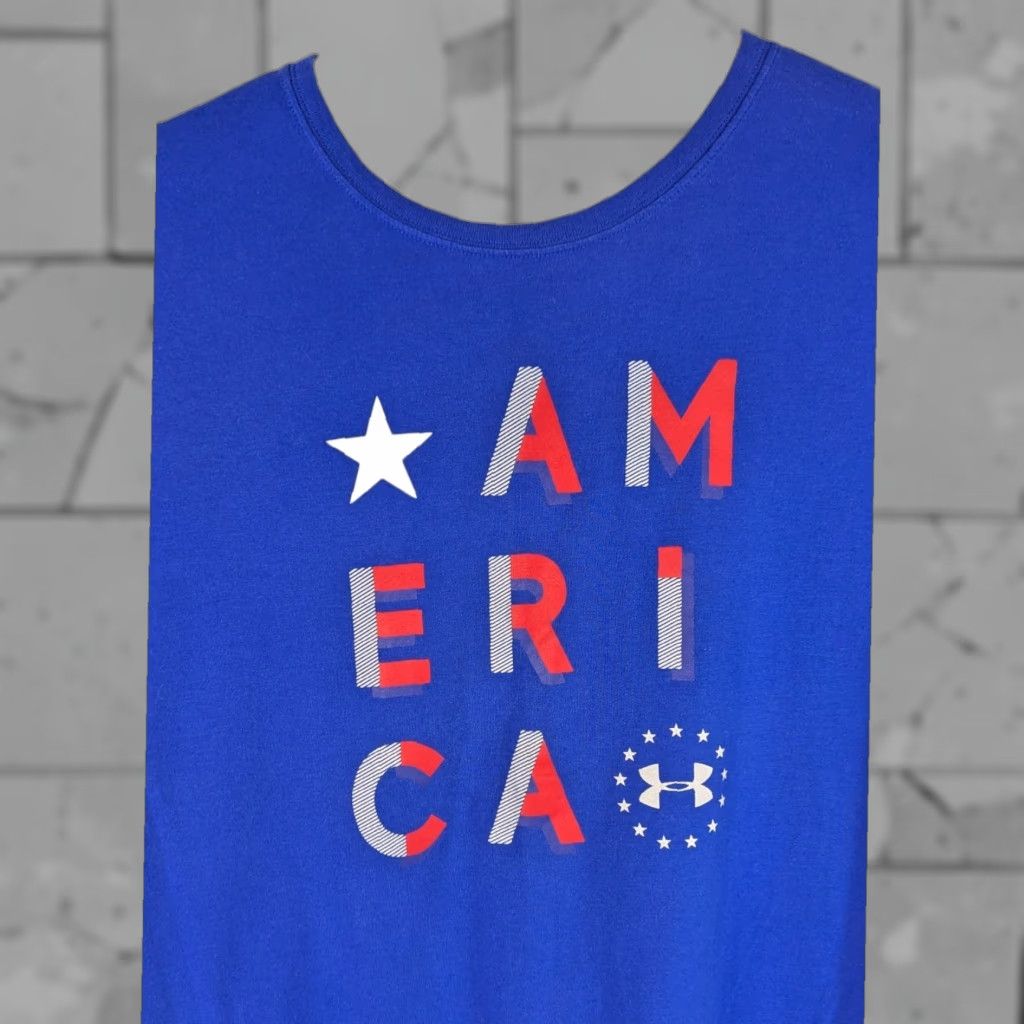 Armour Under Armour Royal Blue Shirt Usa Womens Crew Neck Short Sleeve Medium T Shirt Cross Tr