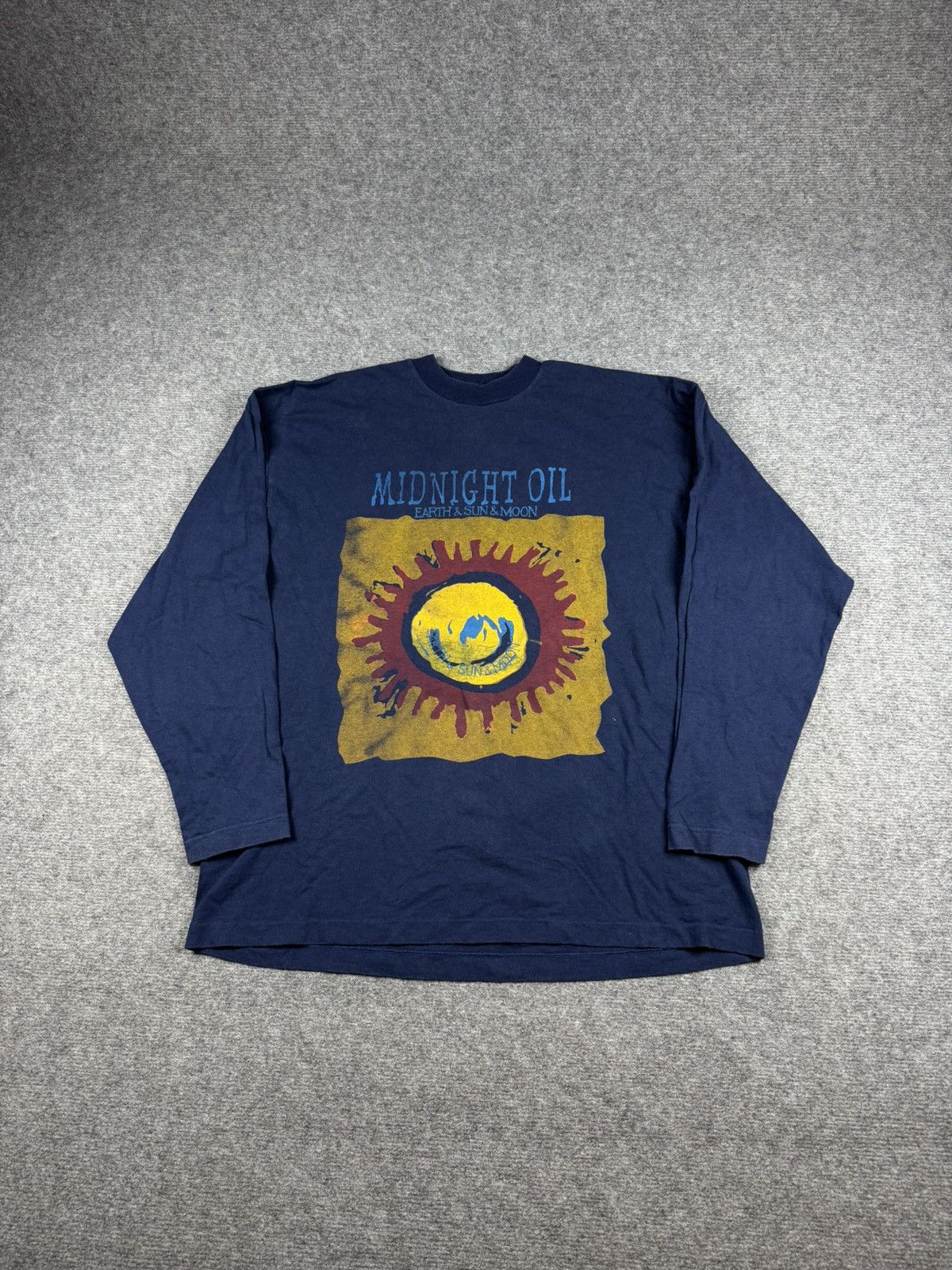 Vintage 1993 Midnight Oil European Tour Earth Sun Moon T-Shirts, Hoodie, Sweatshirt | FlexRushtees.com