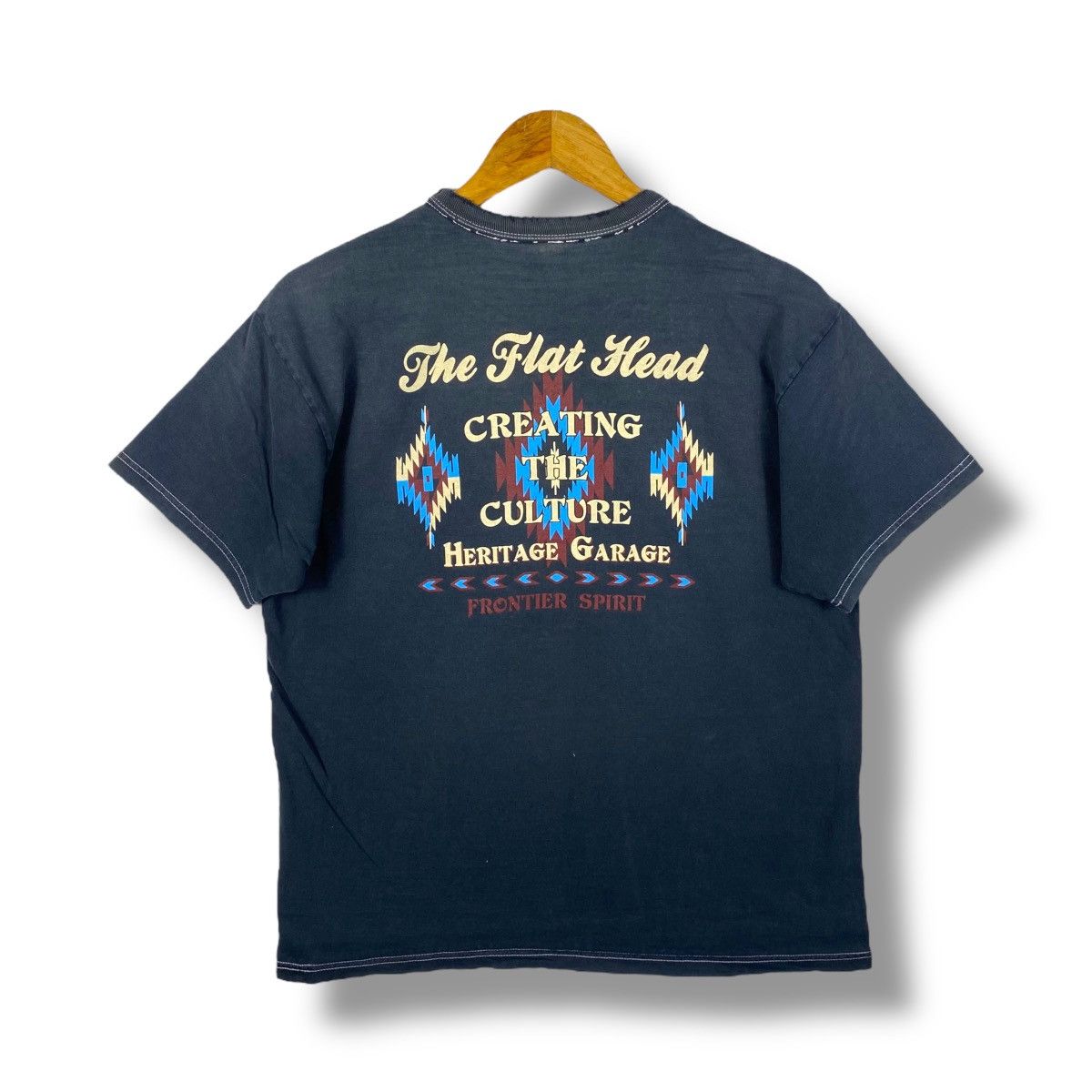 The Flat Head Distressed The Flat Head Frontier Spirit Navajo Graphic Tee