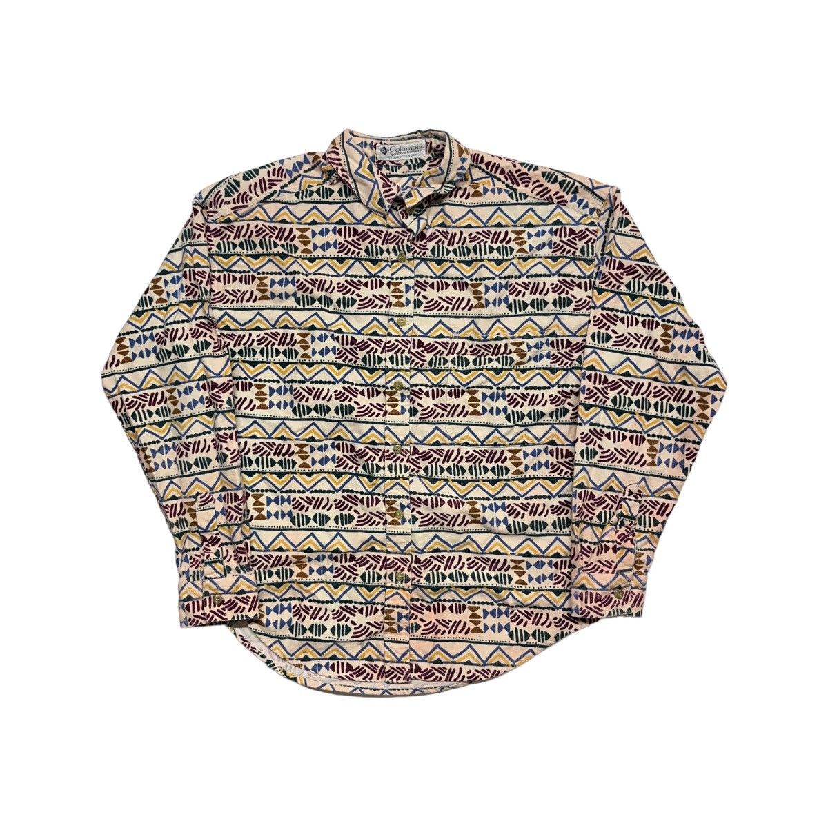 Vintage Columbia Aztec Pattern Shirt