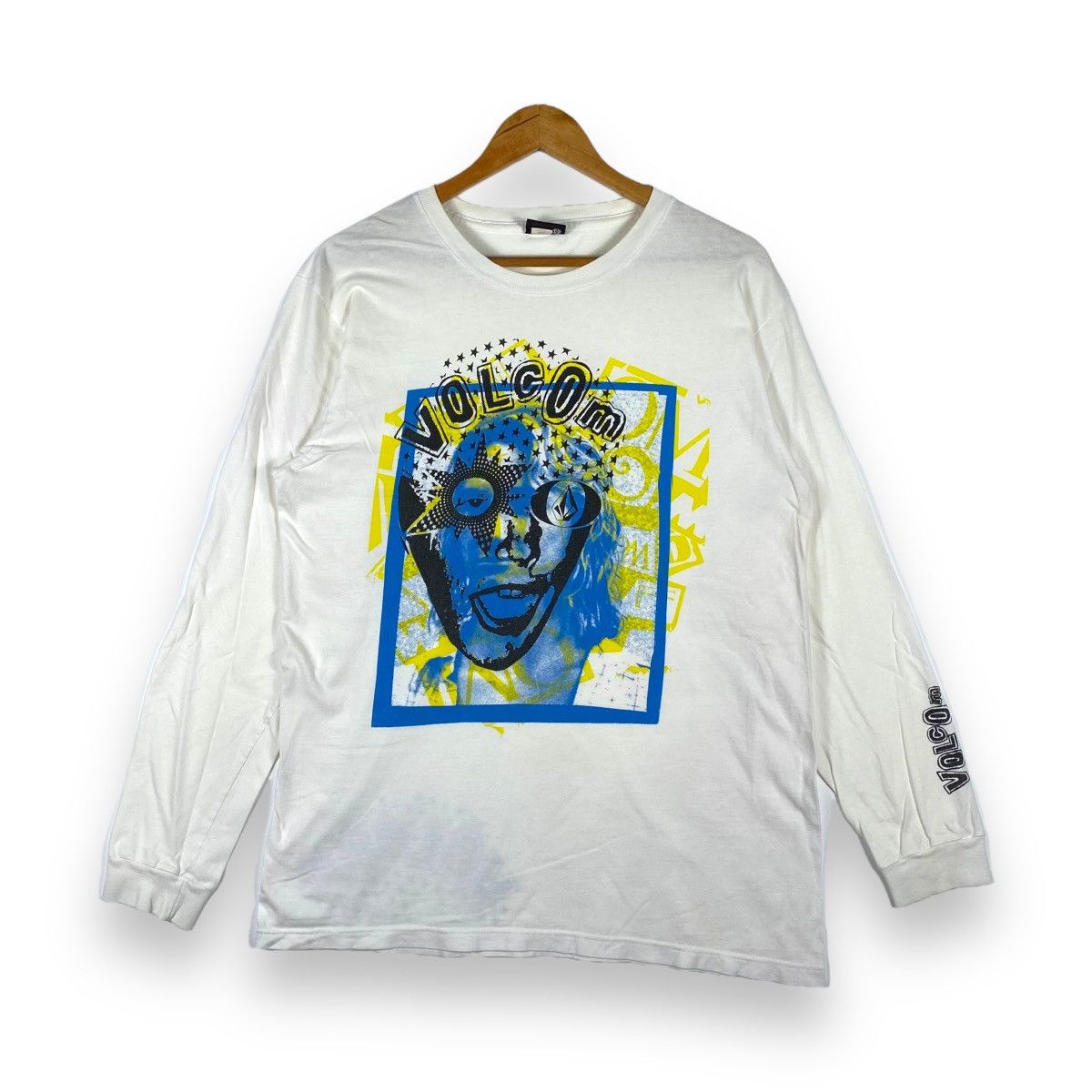 Y2k Volcom Stone Psychedelic Printed Ls Tee