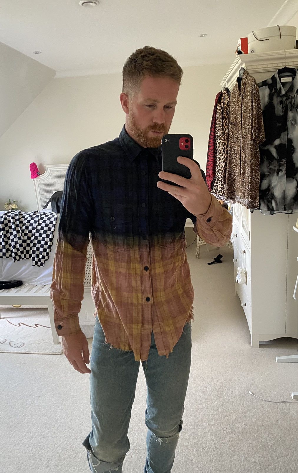 Saint Laurent Paris Ss16 Saint Laurent Surf Sound Bleached Flannel 2 Tone Hedi