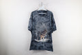Vintage 90s Streetwear Acid Wash Wolf Mountain T Shirt