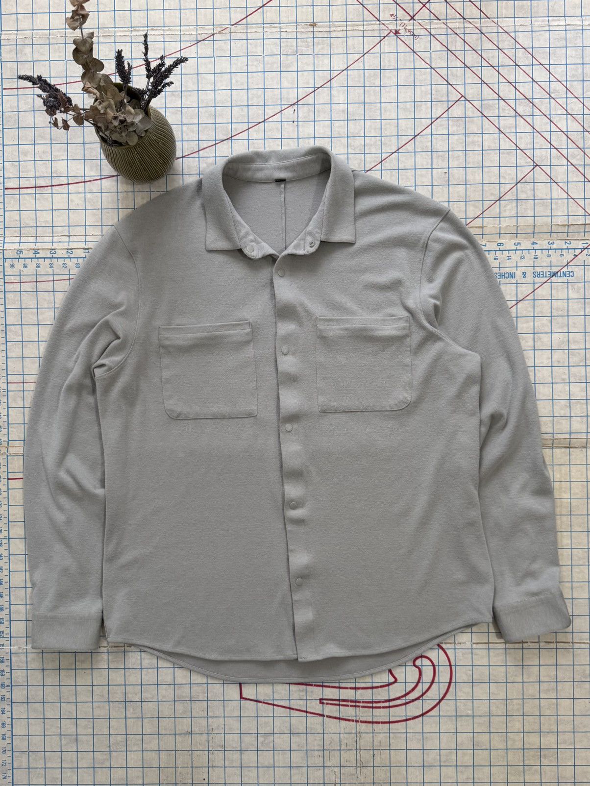 Lululemon Stretch French Terry Over Shirt Light Sage Greenxl Hoodie, Sweatshirt | FlexRushtees.com