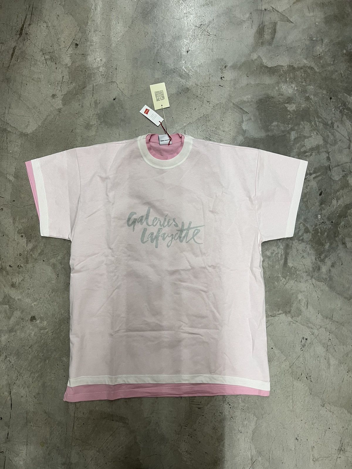 Rare Vetements Galeries Lafayette Paris Fashion Double Tee Hoodie, Sweatshirt | FlexRushtees.com