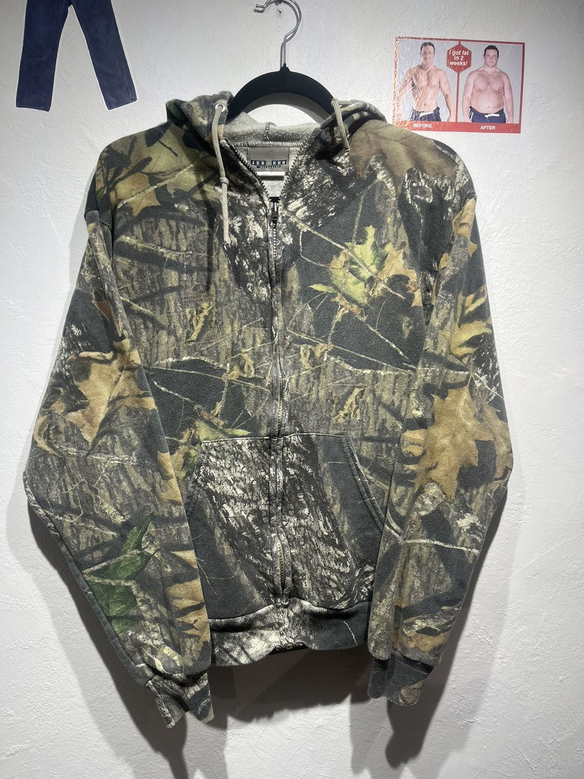 Realtree X Vintage Vintage Jerzees Outdoors Zip Up Camo Hoodie