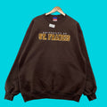 Vintage Champion University Sweatshirt Mens Large Crewneck Embroidered Pullover Brown Fleec