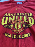 Vintage 2003 Manchester United T Shirt U S A Tour