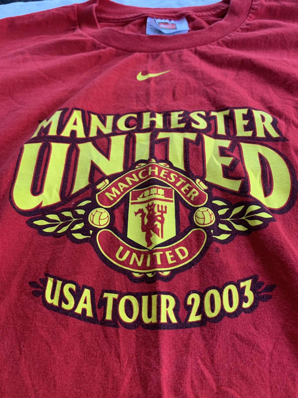 Vintage 2003 Manchester United T Shirt U S A Tour