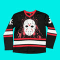 Vintage Bioworld Friday The 13th Jason Voorhees Hockey Jersey Shirt Men S Black Long Sleeve Jersey H