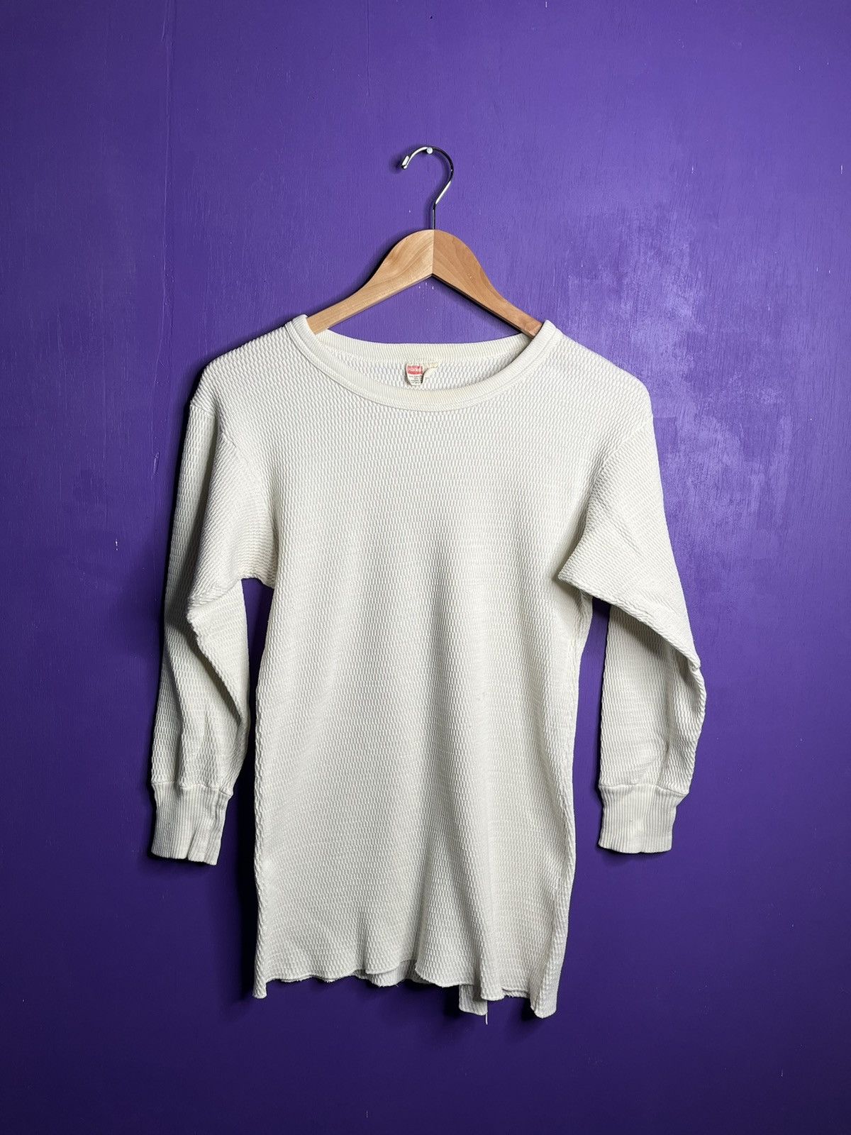 Vintage 60s Hanes Thermal Long Sleeve T Shirt