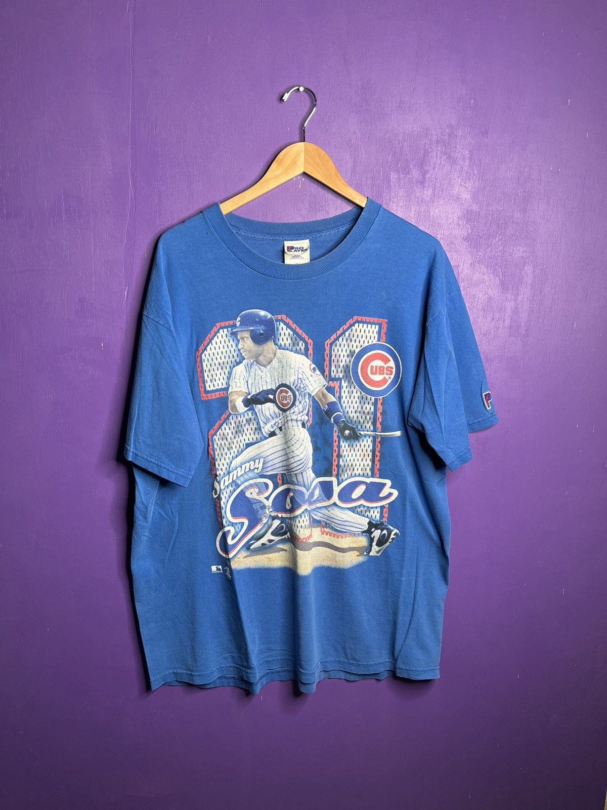 Pro Player X Vintage Vintage 90s Chicago Cubs Sammy Sosa Player T Shirt