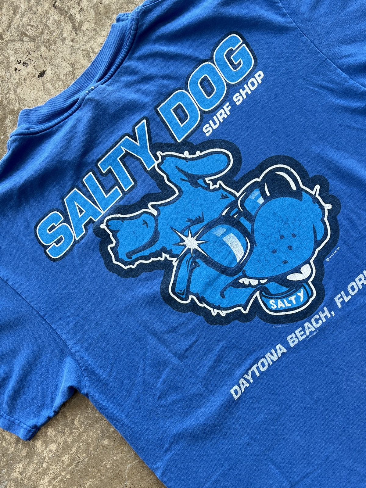 Vintage Y2k Salty Dog Surf Brand Daytona Beach Tee Large