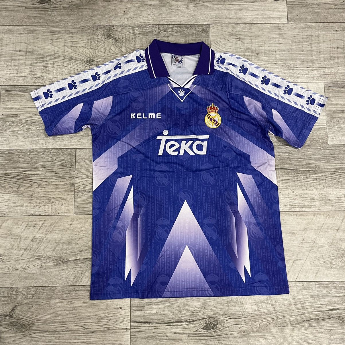 Vintage Kelme Teka Real Madrid 1994 96 Away Soccer Jersey