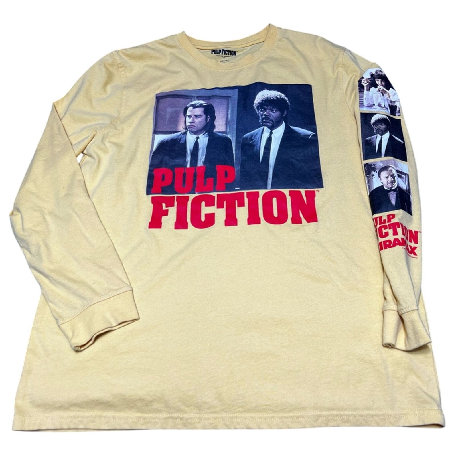 Mirage Pulp Fiction Movie Graphic Long Sleeve Shirt Men L Graphic